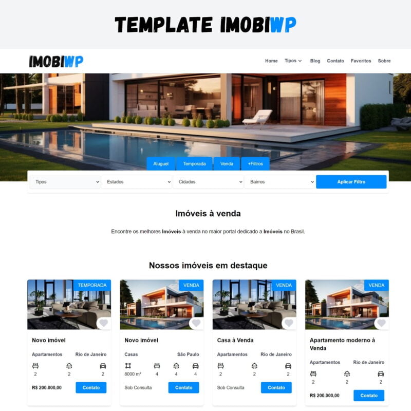 Template WordPress imobiliário