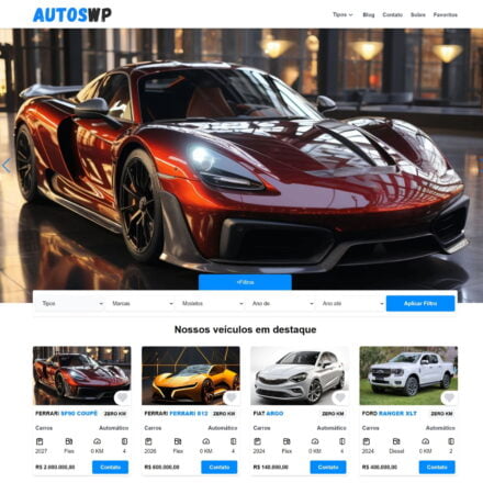 Template WordPress para veículos